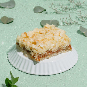 Cuadrado de coco y dulce de leche